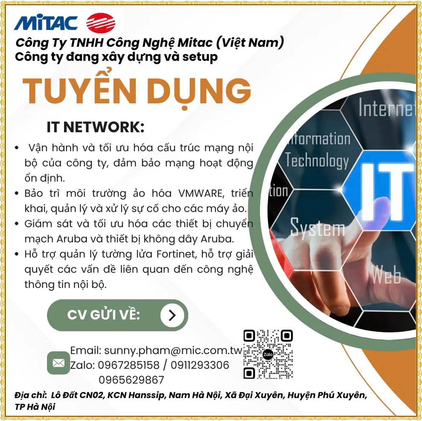 Bắc Ninh tuyển kỹ sư IT