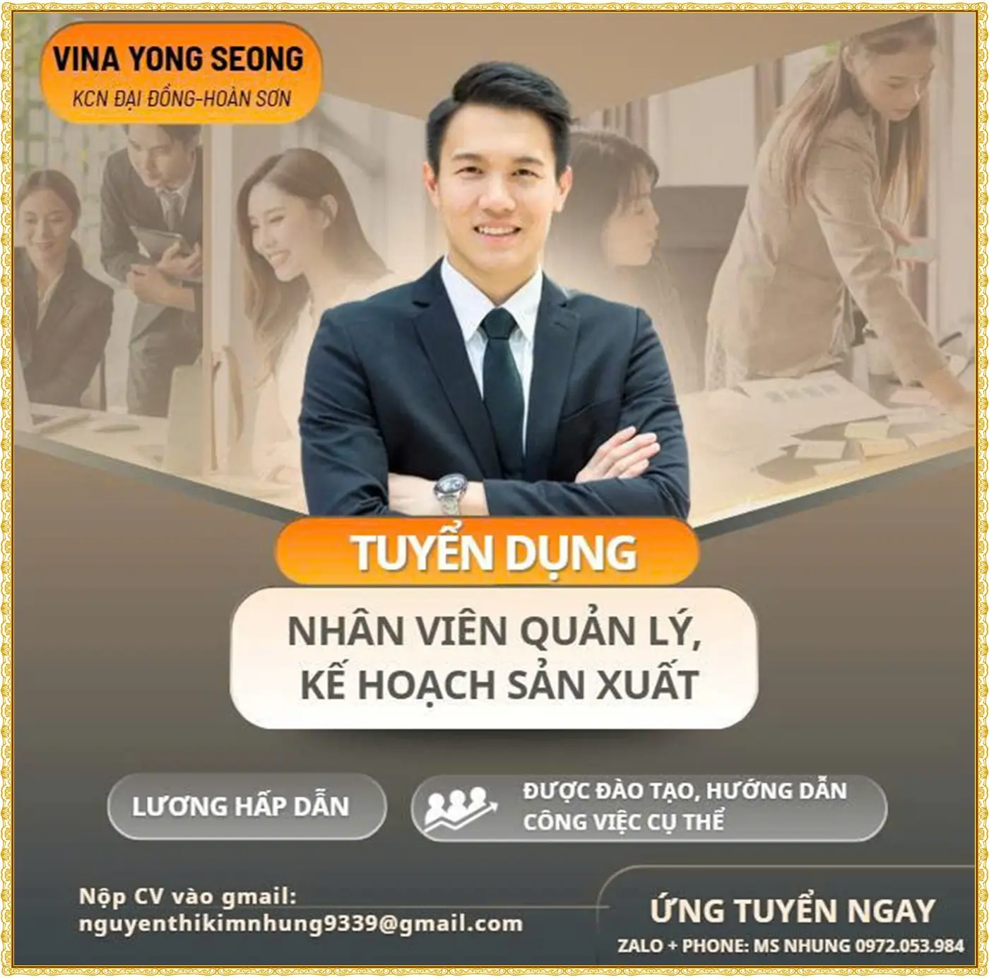 Bắc ninh tuyển nhân viên quản lý, kế hoạch sản xuất