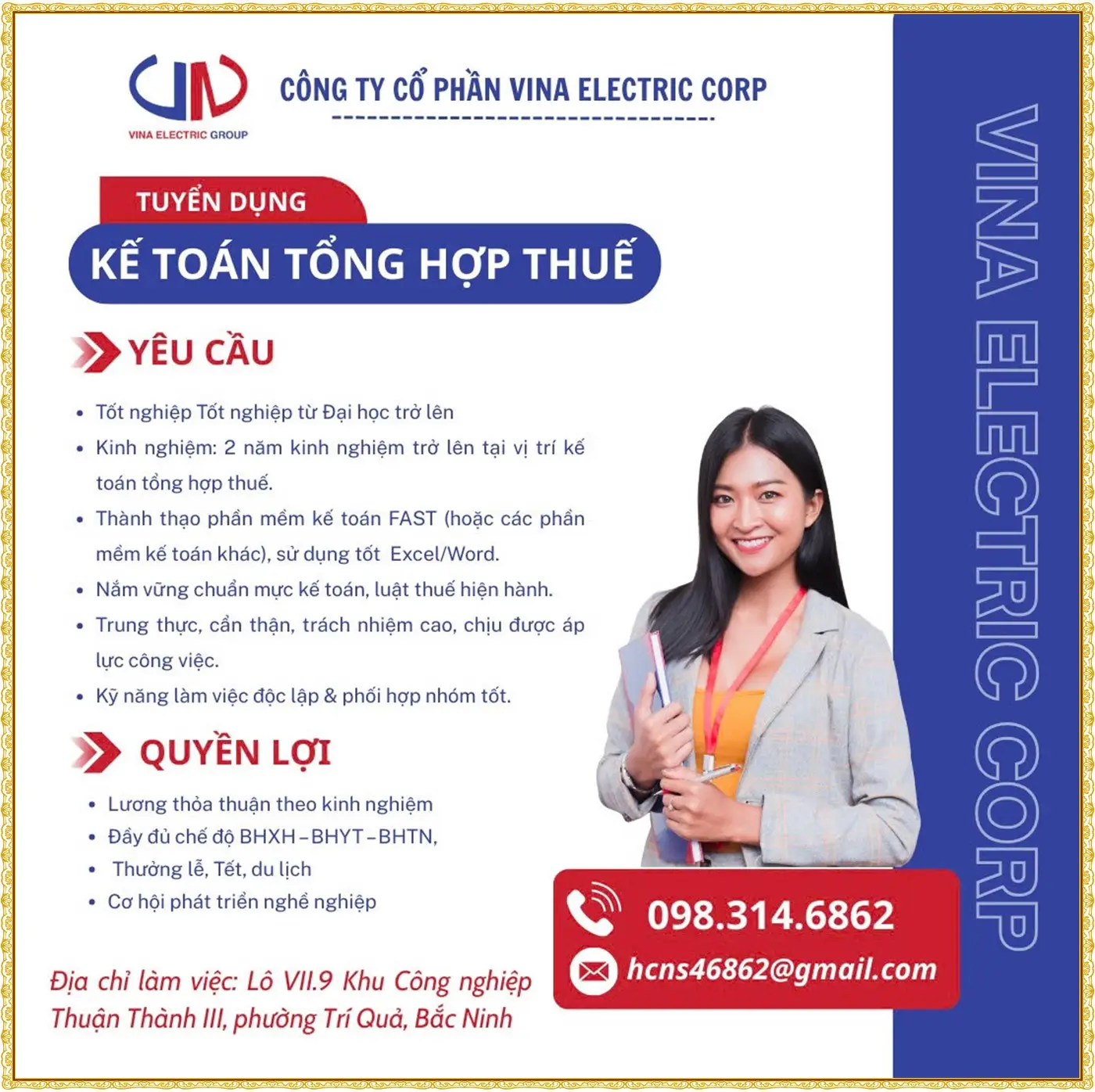 Tuyển kế toán tại Bắc Ninh