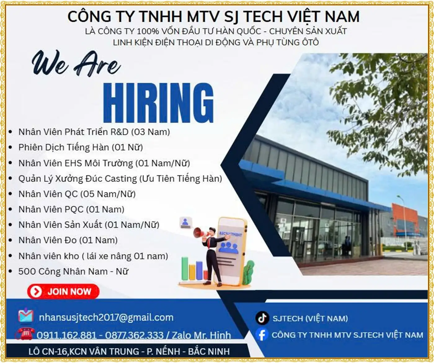 Tuyển phiên dịch tiếng Hàn tại bắc ninh