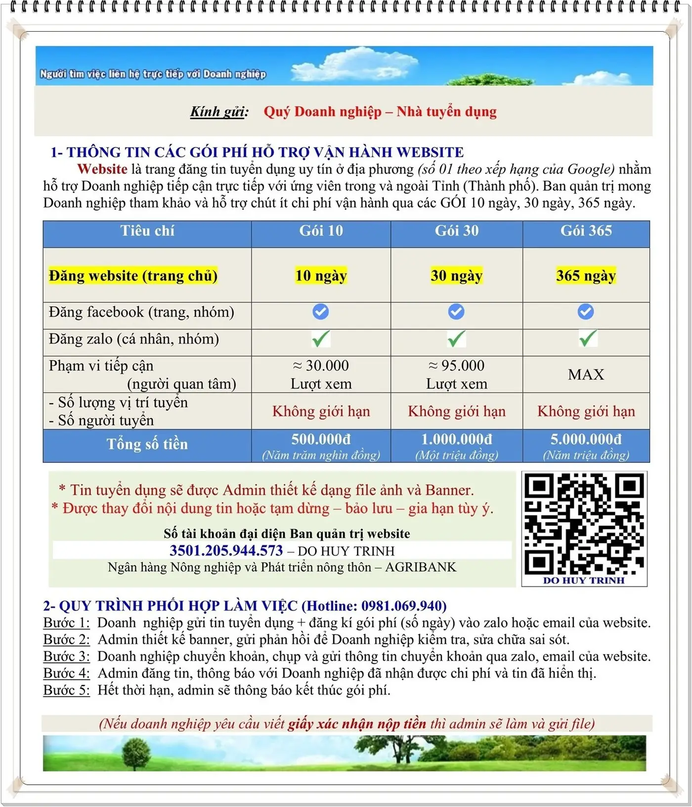 Báo giá đăng tin tuyển dụng Bắc Ninh